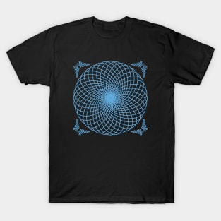 pastel blue orbital paths mandala T-Shirt